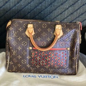 Louis Vuitton Perforated Speedy 30 Bag Limited